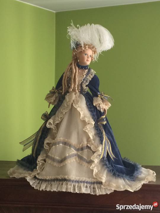 PORCELANOWA LALKA KOLEKCJONERSKA 18wieczna dwórk