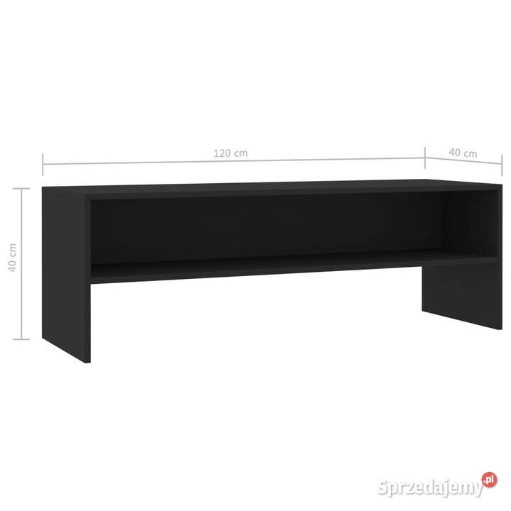 Szafka pod TV czarna 120x40x40 materiał Warszawa
