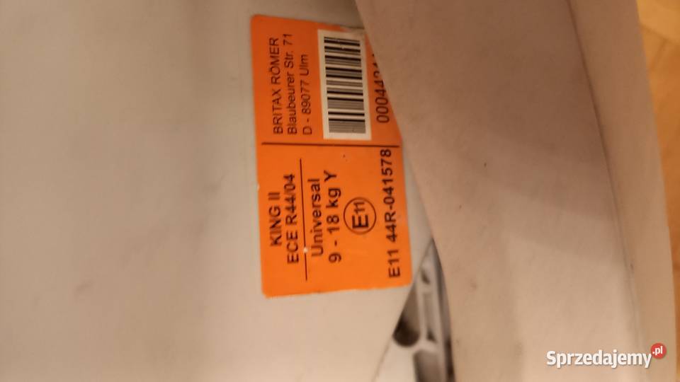 Fotelik samochodowy Britax Romer King II 918 Britax Krężnica Okrągła