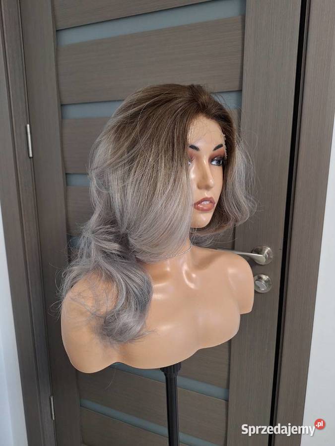 Peruka z koronką w platynowym blond ombre Dla kobiet Malbork