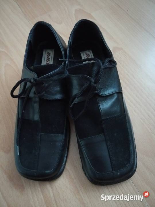 Buty skórzane czarny Półbuty Warszawa