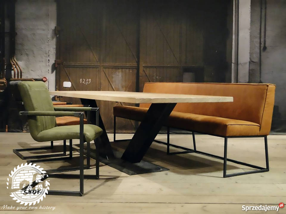 Stół loftowy industrialny ze stali i drewna Stoły, krzesła, biurka Wrocław sprzedam