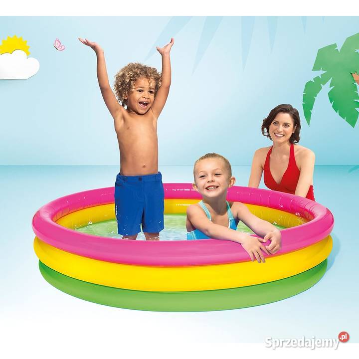 Tęczowy basenik dzieci Intex 57422NP 147x33 Szczerbice