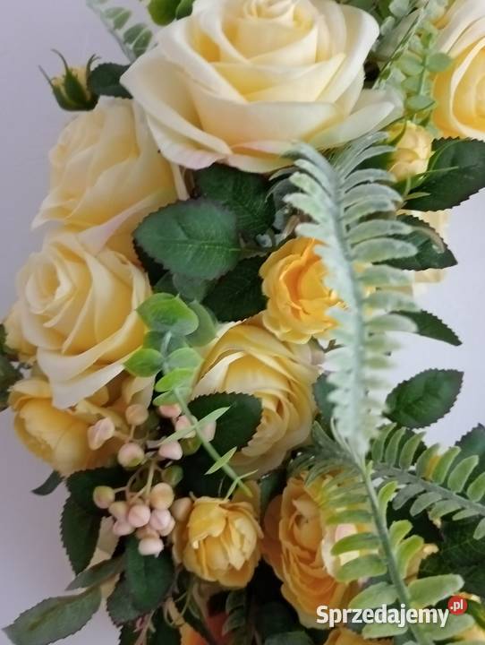 Wianek na drzwi wianek wiklinowy sztuczne kwiaty Radom