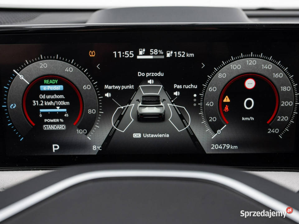 Nissan Ariya ZS052SX63kWh Evolve Szklany dach czujnik deszczu