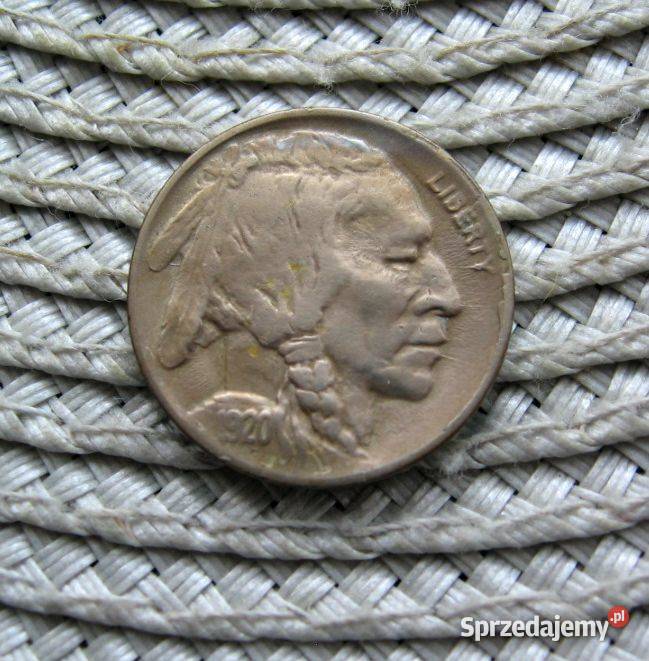 USA 5 Cent 1920r D Bizon Kalisz