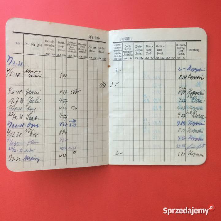 1796 Niemiecka Książeczka Opłat Dolice Szczecin