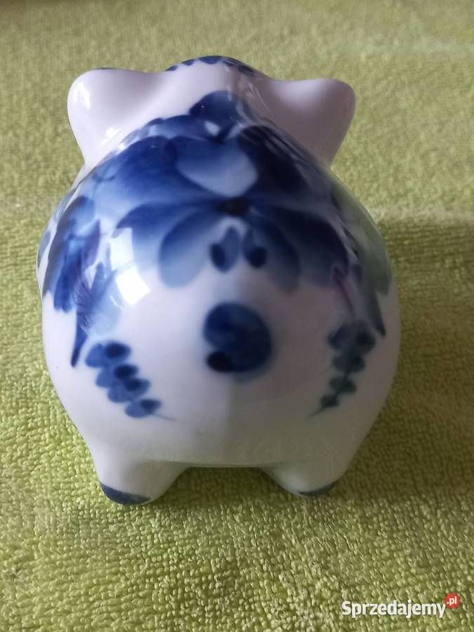 Figurka porcelanowa Świnka Gżel kujawsko-pomorskie