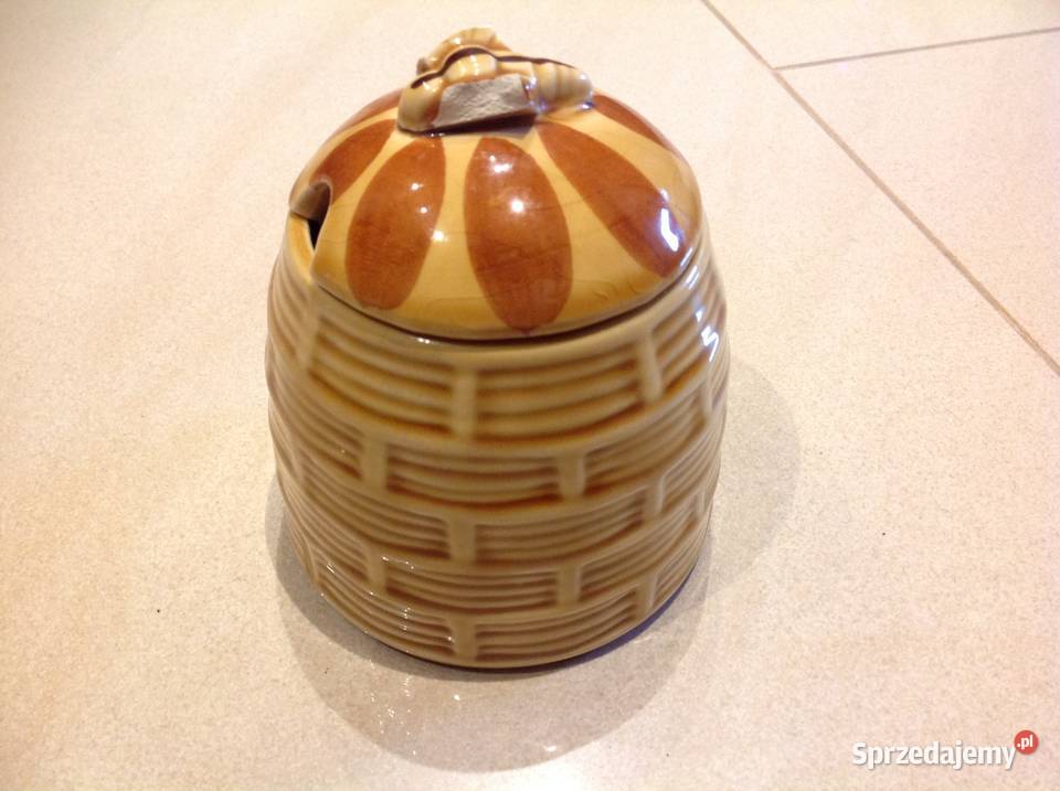 Pojemnik Miodownik Ceramiczny STAFFEL STONEWARE odcienie żółtego