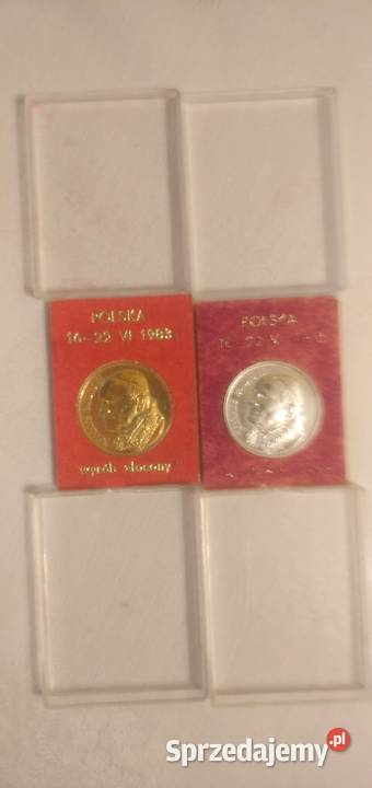 2 Medale złoc i posrebrz Joannes Paulus II 1622 Katowice