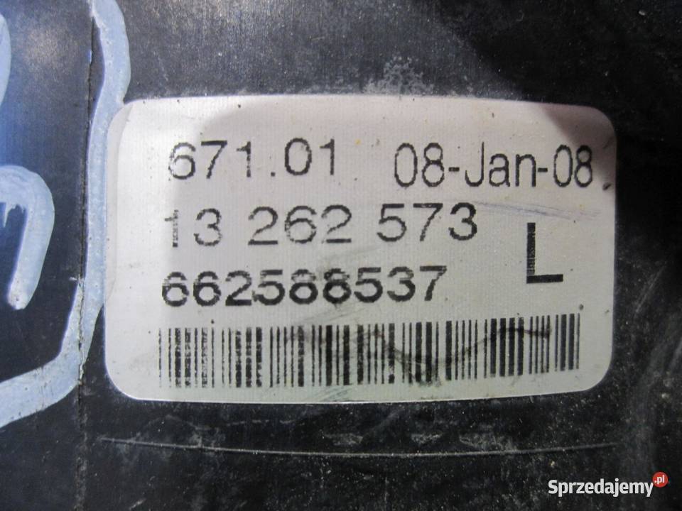 OPEL CORSA D halogen lewy 13262573