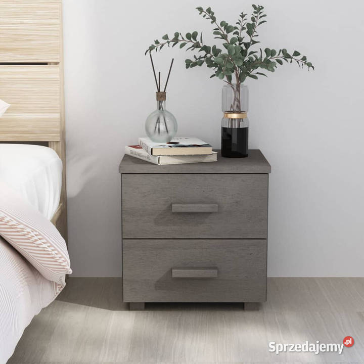 Szafka nocna HAMAR jasnoszara 40x35x445 drewno Warszawa