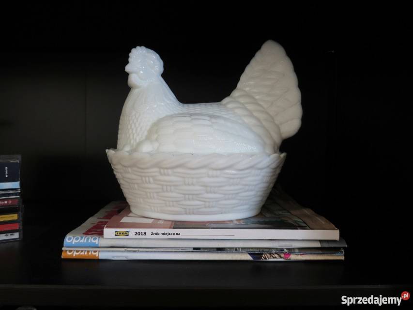 Porcelanowa kura PRL Wyposażenie wnętrz wielkopolskie Poznań