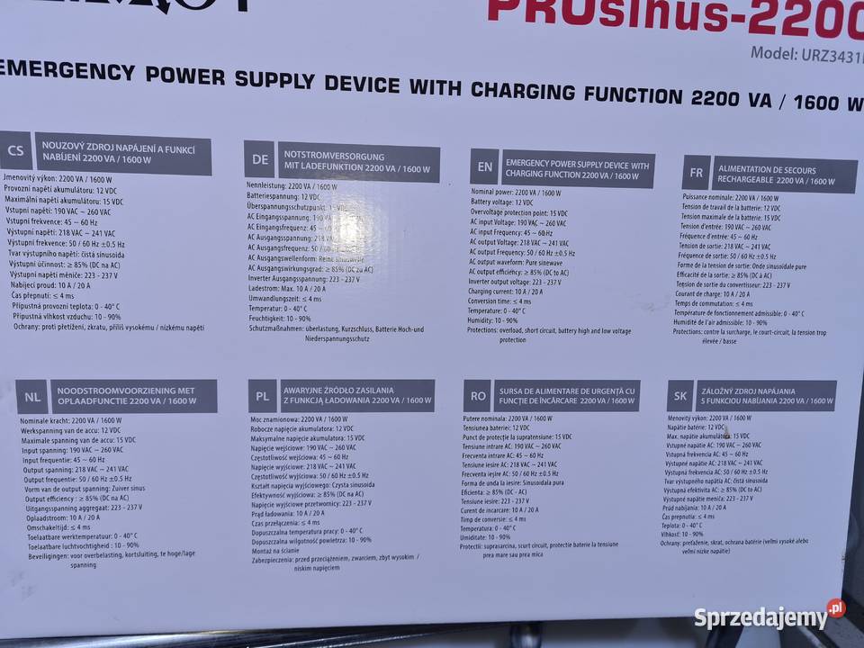 ZASILACZ AWARYJNY PRZETWORNICA UPS SINUS sprzedam