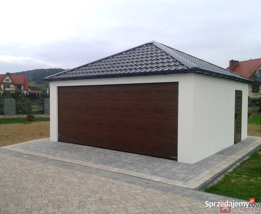 Garaż kopertowy dwustanowiskowy TYNKOWANY Kaczyce sprzedam