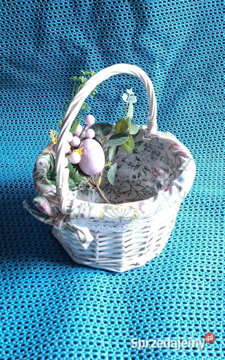 Koszyczek Wielkanocny okrągły biały biały Małkinia Górna
