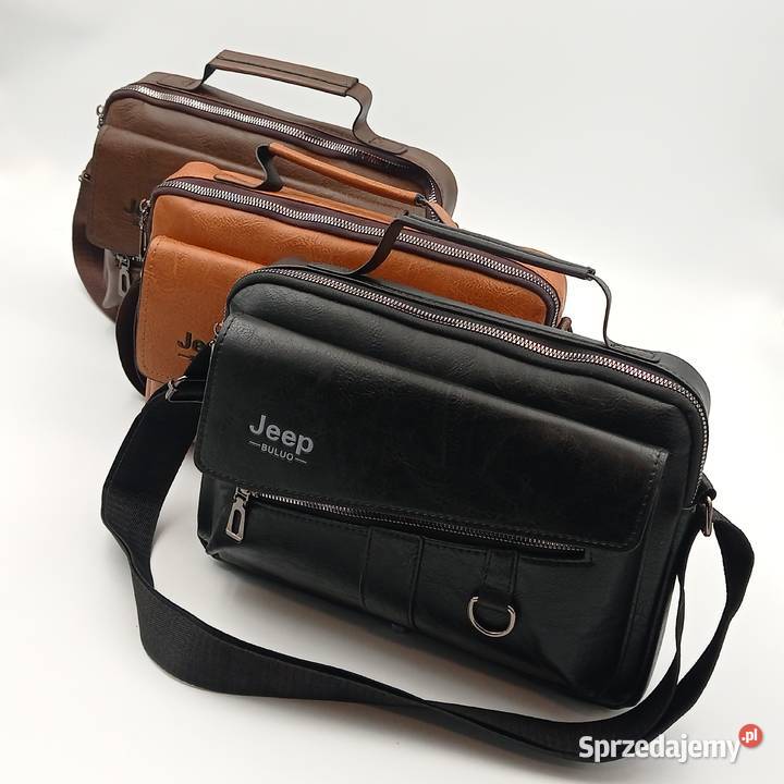 Torba męska listonoszka skórzana na ramie Jeep Zawiercie