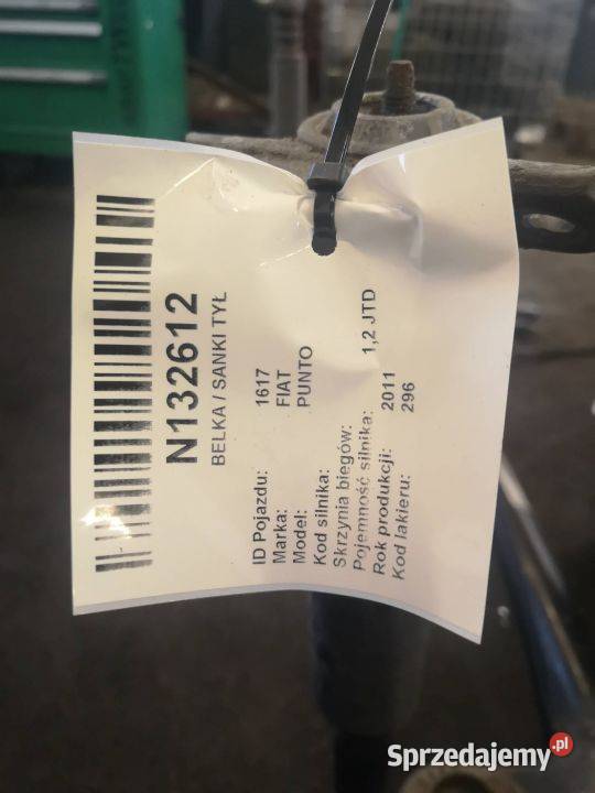 BELKA SANKI TYŁ KOMPLET 51804554 PUNTO III Lipno