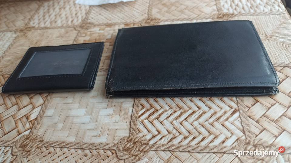 Używany skórzany portfel męski etui na Wieluń