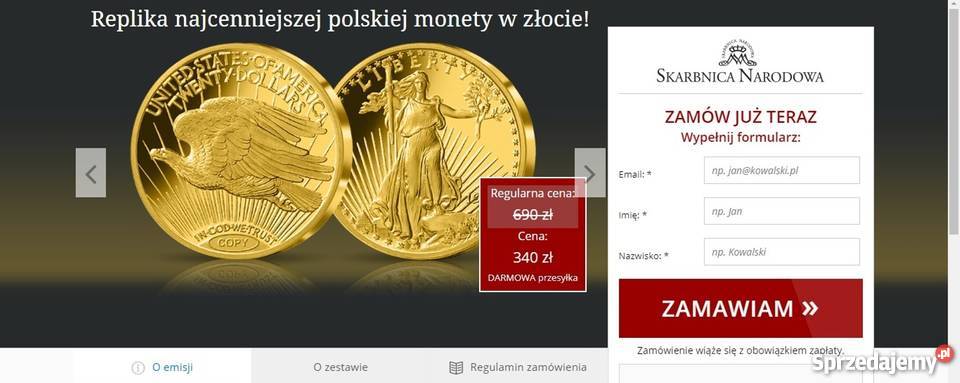 Bogini Wolności Złoto Medal Najdroższa Moneta