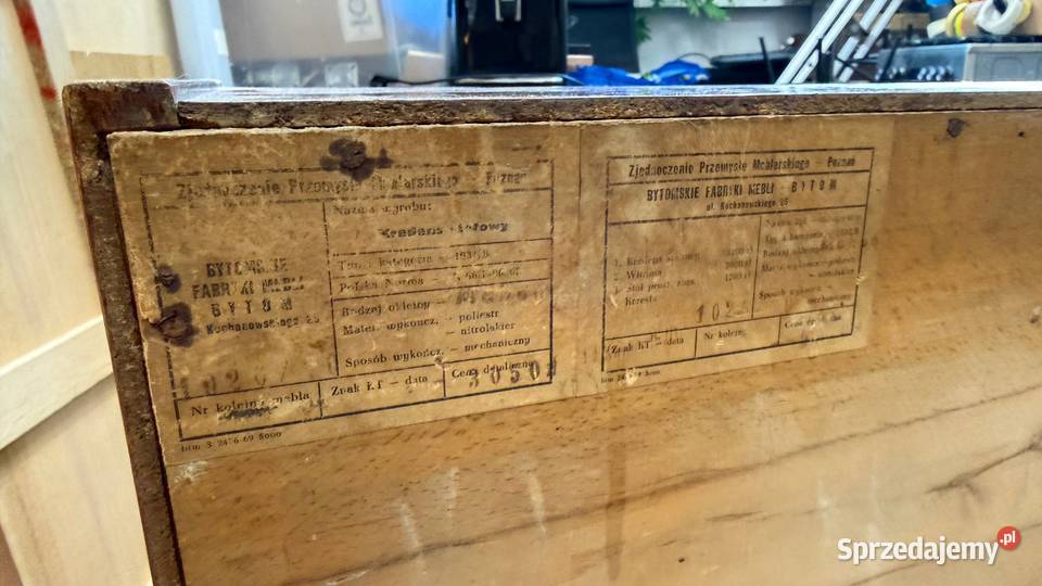 Komoda sideboard PRL Bytomskie Fabryki Mebli 170
