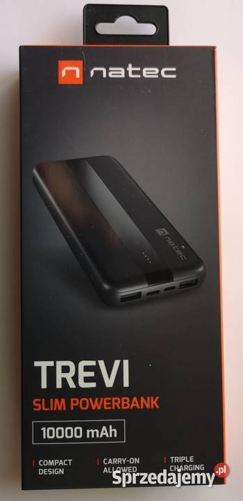 Powerbank Natec Trevi Slim 10000 mAh czarny Żegocina
