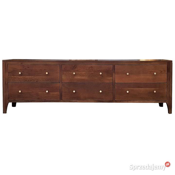 Niska komoda drewniana MILANO 175 z szufladami z