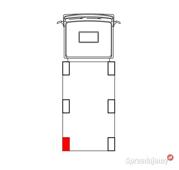 Słupek Blueline 800 mm IL tył lewy