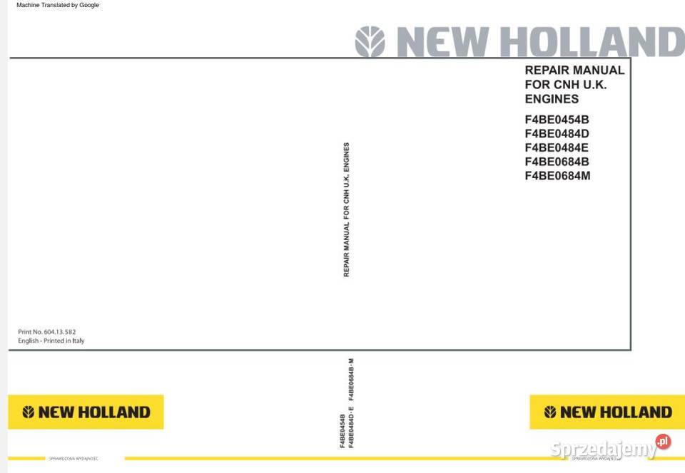 Iveco F4BE silnik instrukcja naprawy Kielce