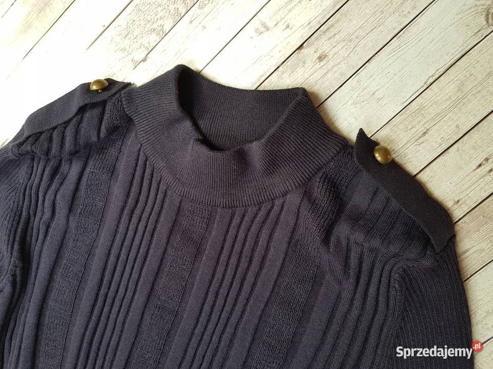 granatowy sweter bluzka HM xs 34 pagony kujawsko-pomorskie Toruń