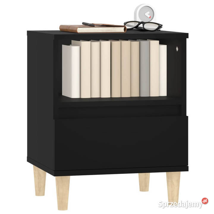 Szafka nocna czarny 40x35x50 WM821796 Warszawa