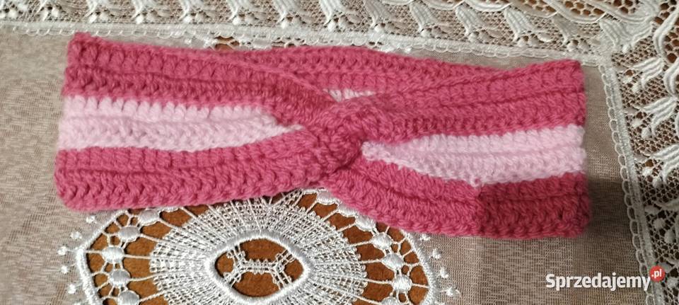 Ręcznie robiona opaska na głowę ciepła Częstochowa