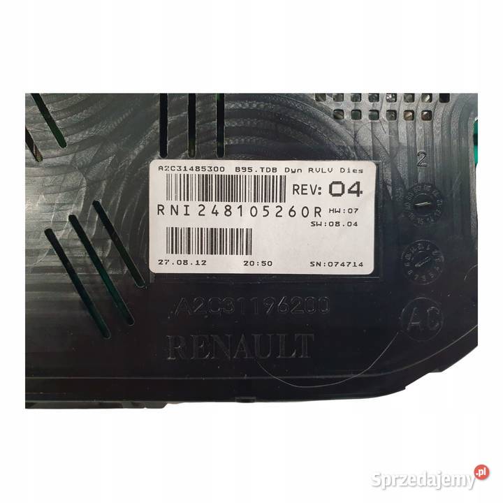 LICZNIK ZEGARY 248105260R Renault Megane III 15 osobowe sprzedam