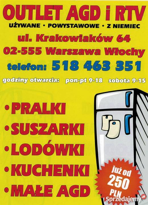 Pralka Candy 5 wersja slim 36 głębokości Warszawa