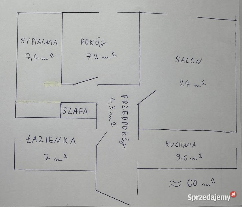 Mieszkanie 3 pokoje 60 m z garażem i piwnicą Piętro 2 Kudowa-Zdrój