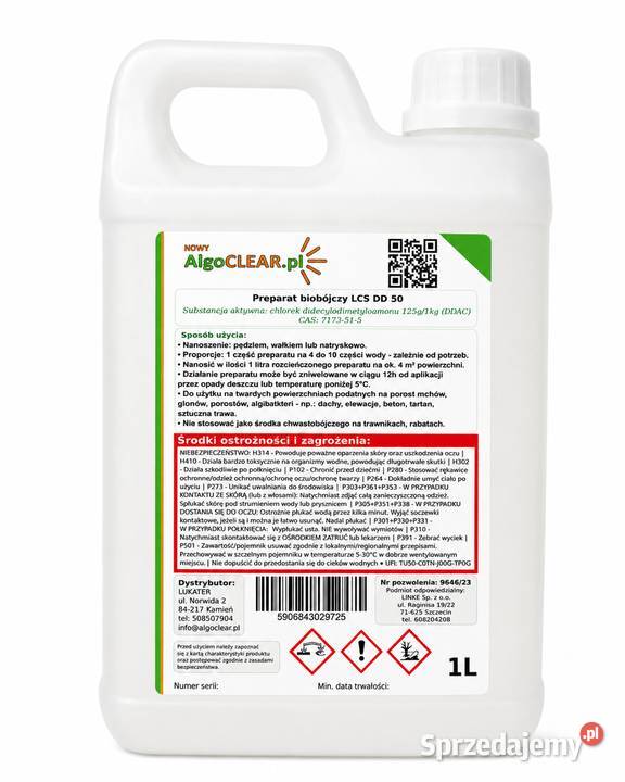 AlgoCLEAR 1L preparat na glony mech i porosty Pozostałe Szemud