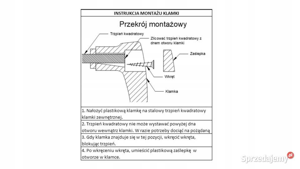 klamki klamka z szyldem czarna rozstaw 72mm Targanice