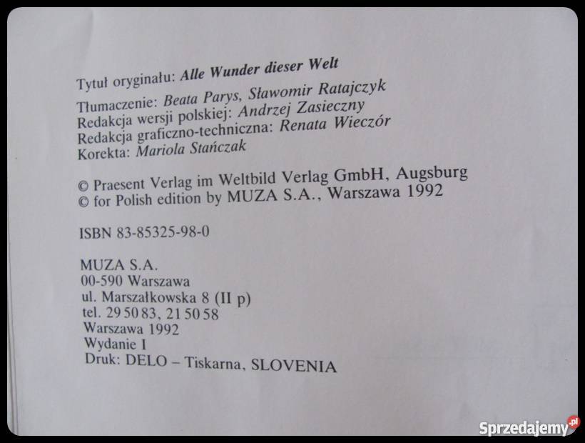 Roland Goock Cuda świata TWARDA okładka wyd Muza Płock