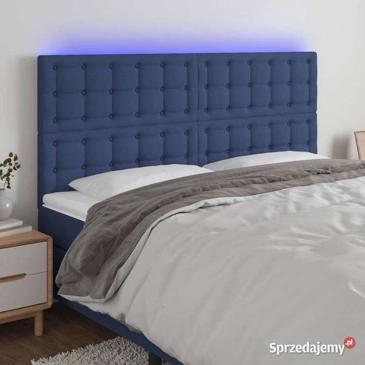 Zagłówek do łóżka z LED niebieski 180x5x118128 mazowieckie Warszawa sprzedam