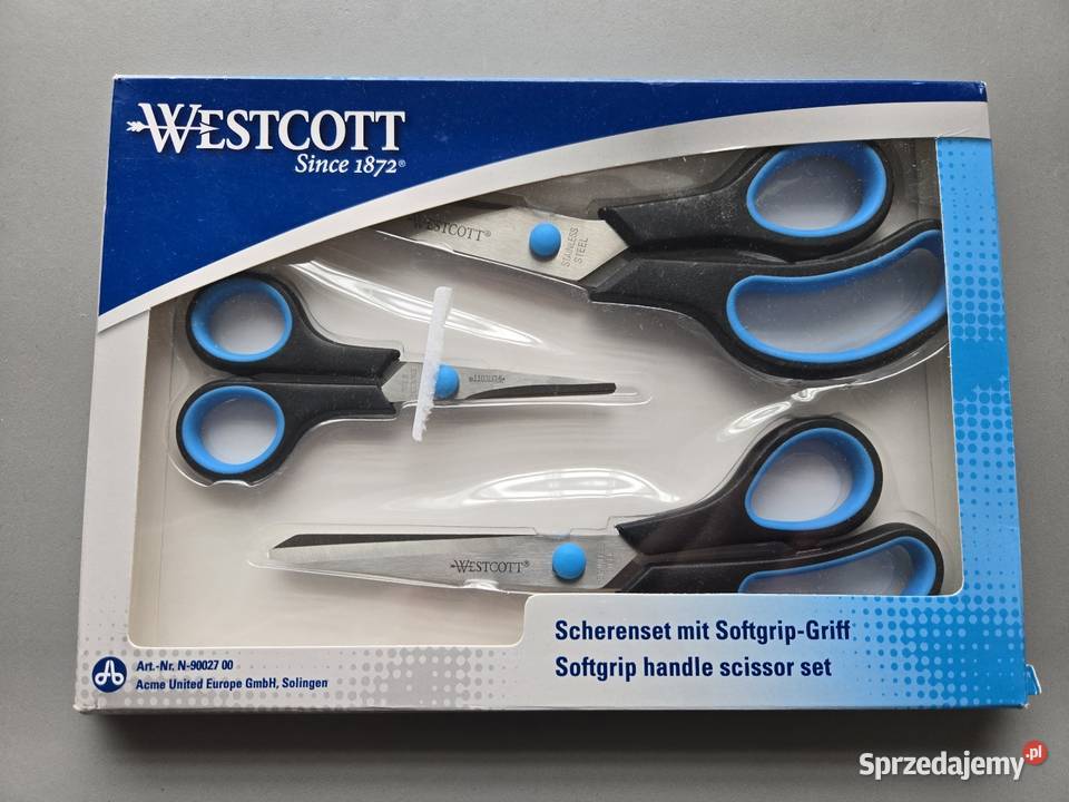 Zestaw 3 nożyczek Westcott w stanie NOWYM