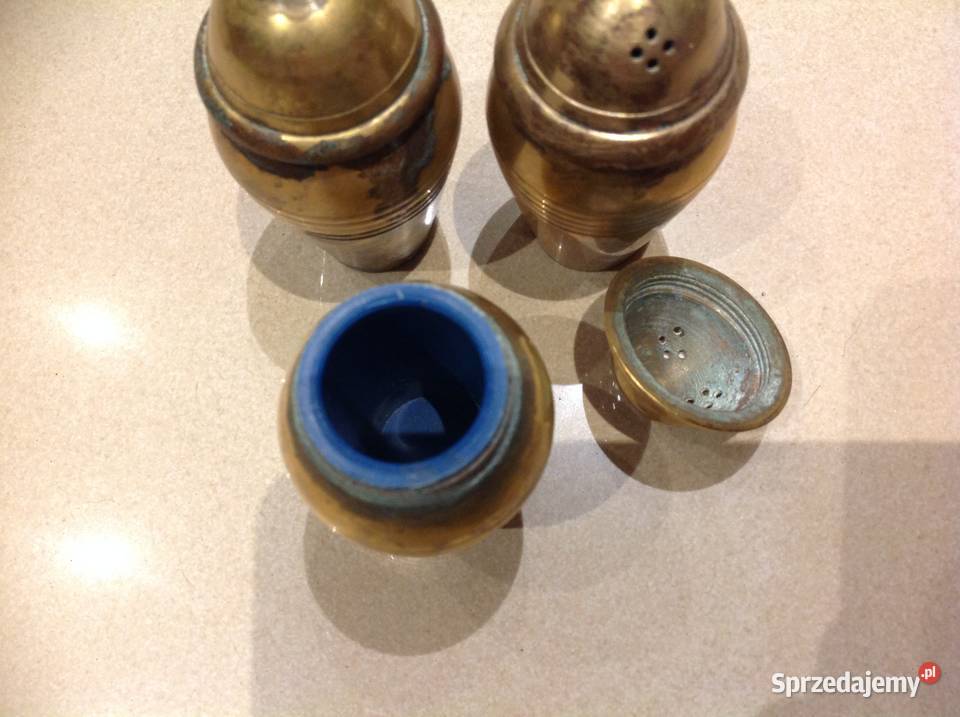 Stare Solniczki Pieprzniczki Mosiężne 3 Pozostałe Nowa Sól sprzedam
