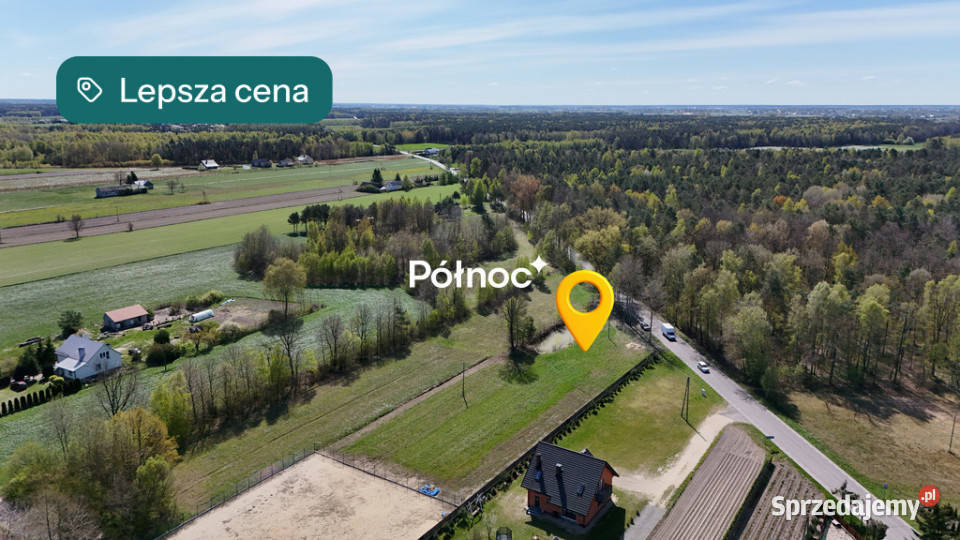 Działka ze stawem 2412 m Aleksandrów 46.79m lubelskie
