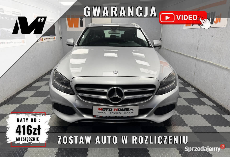 Mercedes-Benz Klasa C 1.6 Benzyna, nawigacja, led, kamera, skóra, GWARANCJA