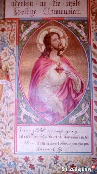 Pamiątki komunijne niemieckie z 1894 r i z 1901 Gliwice