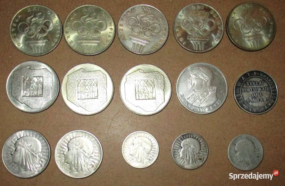 monety srebrne 15 sztuk Toruń