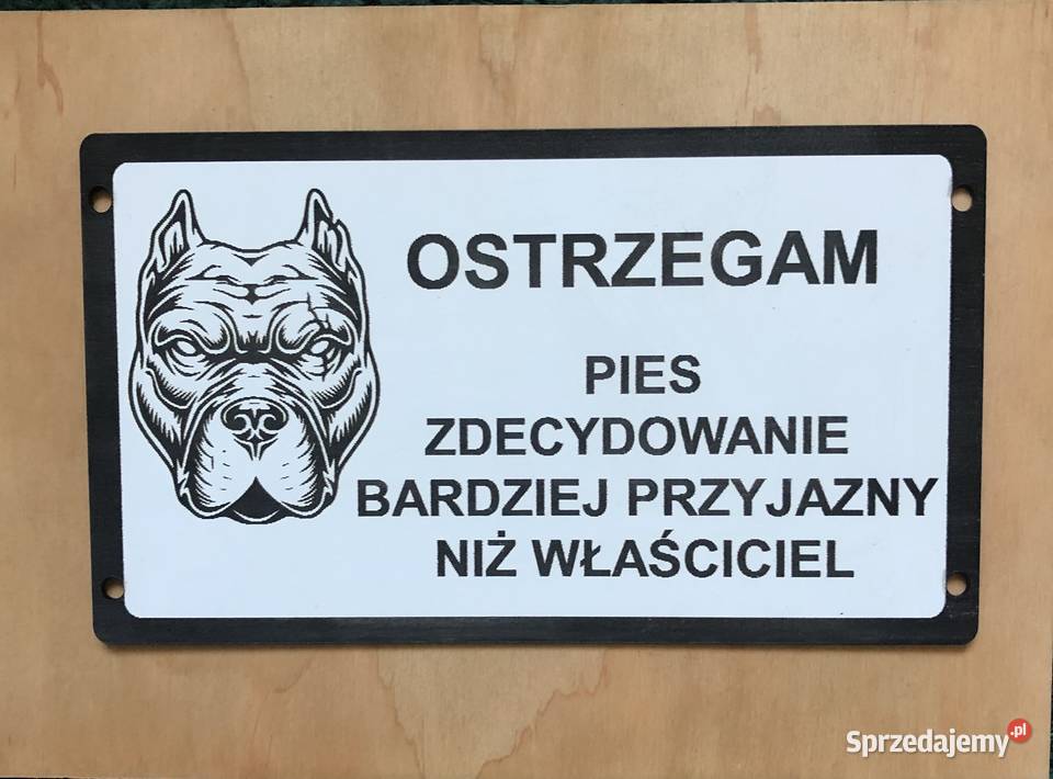 Tabliczki uwaga zły pies wszystkie rasy Amstaff sprzedam