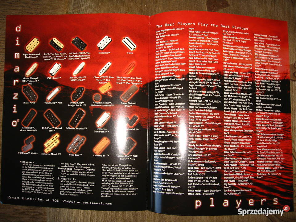 Di Marzio Pickups 2000 catalog katalog Kępice