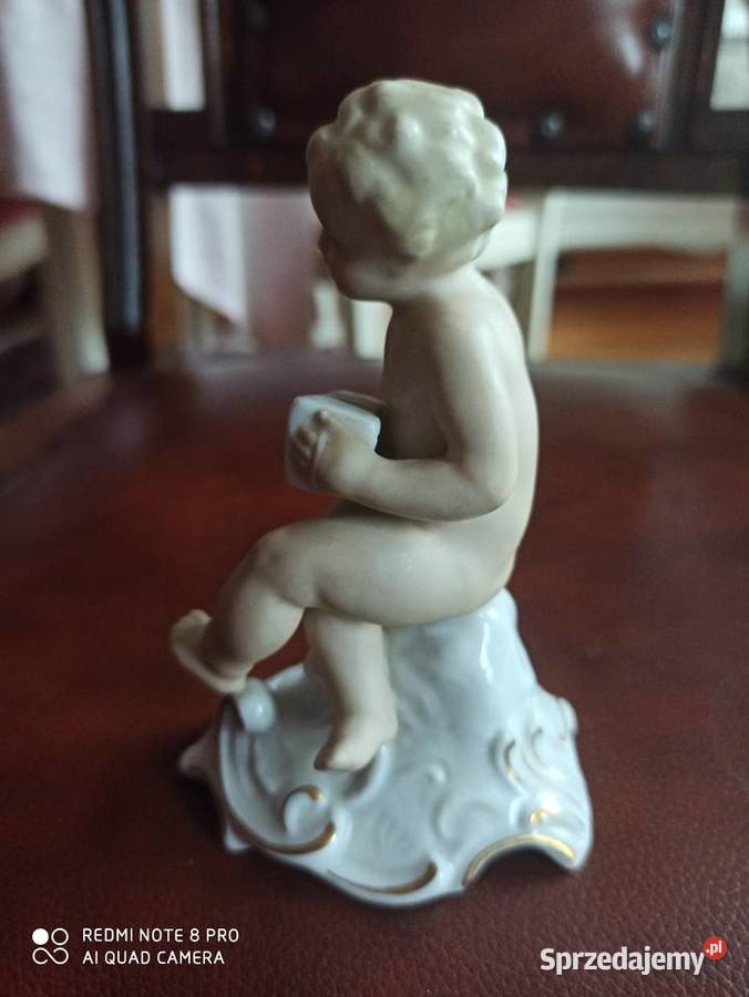 Figurka Puto z harmoszką Sygnatura Schaubach pomorskie Gdańsk sprzedam