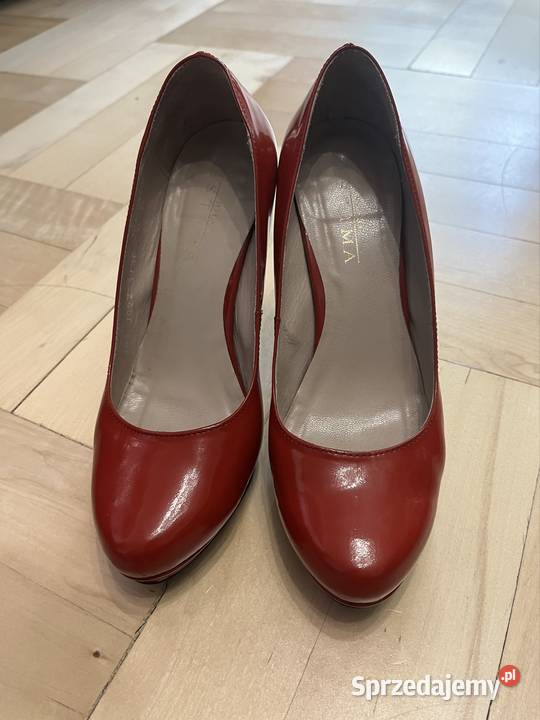Buty szpilki Czerwone lakierowane Ryłko Puławy