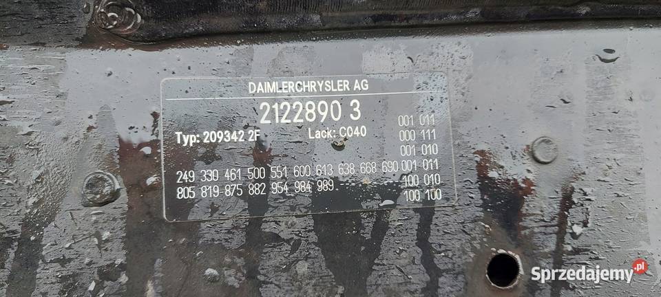 MASKA MERCEDES CLK W209 LAK C040 wielkopolskie Międzychód